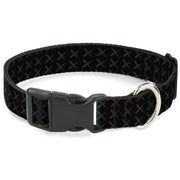 Plastic Clip Collar - Tread Plate Black/Gray Plastic Clip Collars Buckle-Down