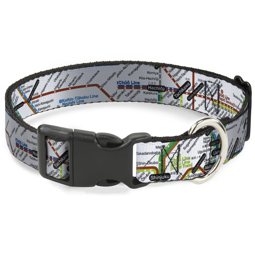Plastic Clip Collar - Tokyo Subway Plastic Clip Collars Buckle-Down