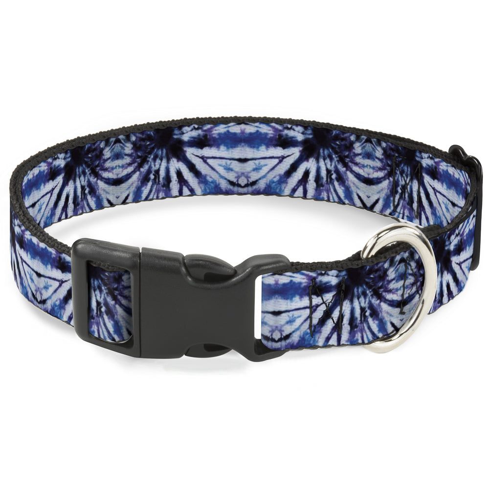 Plastic Clip Collar - Tie Dye Purple/Blue Plastic Clip Collars Buckle-Down