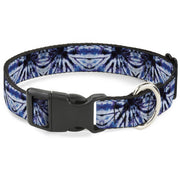 Plastic Clip Collar - Tie Dye Purple/Blue Plastic Clip Collars Buckle-Down