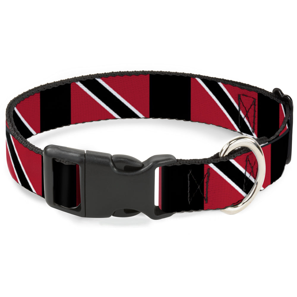 Plastic Clip Collar - Trinidad & Tobago Flags/Black Block Plastic Clip Collars Buckle-Down