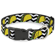 Plastic Clip Collar - Taco/Chevron Black/White Plastic Clip Collars Buckle-Down