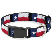 Plastic Clip Collar - Texas Flag Painting Plastic Clip Collars Buckle-Down