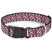 Plastic Clip Collar - United Kingdom Flags Diagonal Plastic Clip Collars Buckle-Down