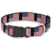 Plastic Clip Collar - United States Flags Plastic Clip Collars Buckle-Down