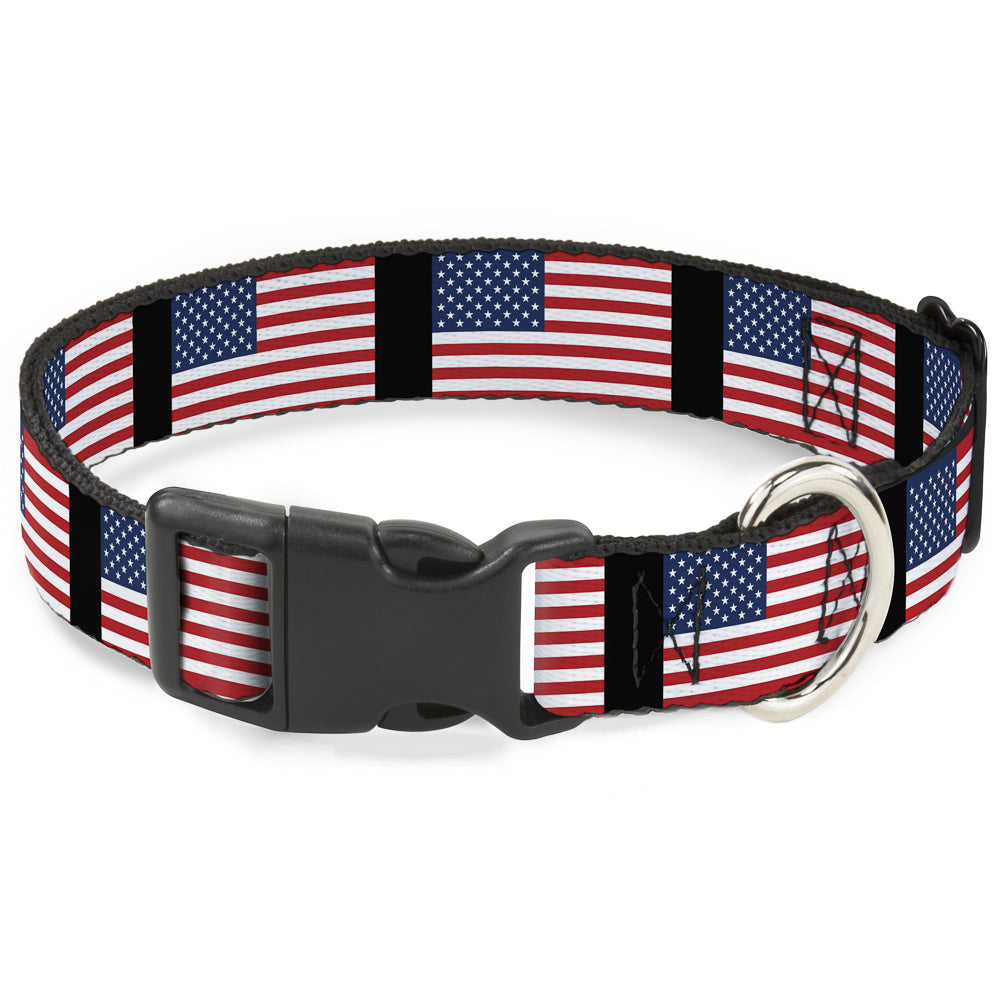 Plastic Clip Collar - United States Flags Plastic Clip Collars Buckle-Down