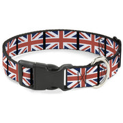 Plastic Clip Collar - United Kingdom Flags Plastic Clip Collars Buckle-Down