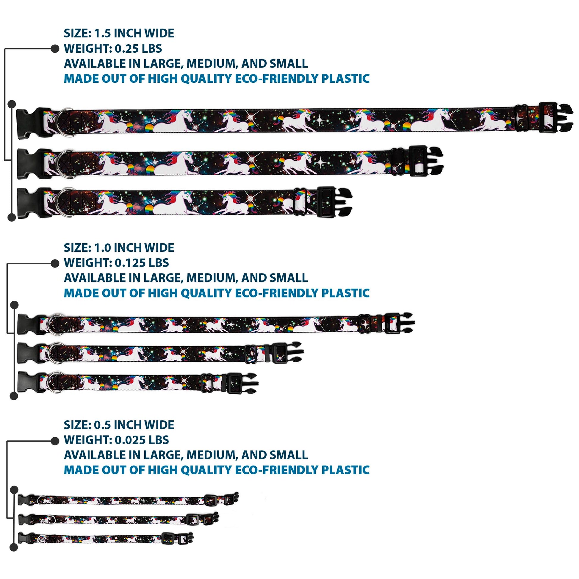 Plastic Clip Collar - Unicorn Universe Plastic Clip Collars Buckle-Down