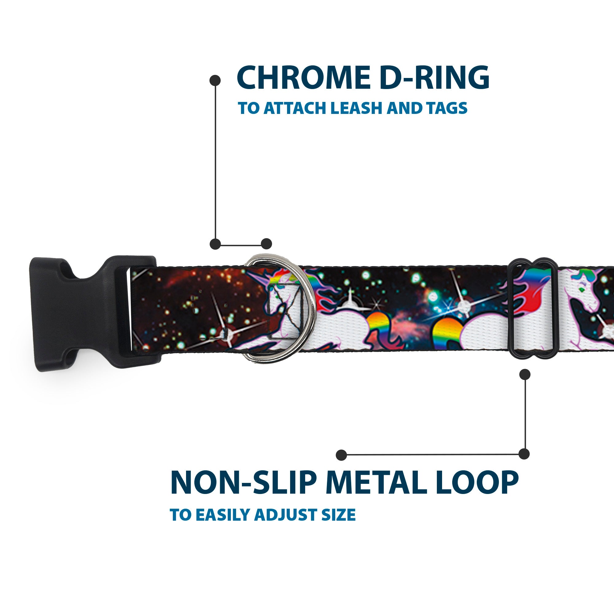 Plastic Clip Collar - Unicorn Universe Plastic Clip Collars Buckle-Down