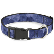 Plastic Clip Collar - Vivid Floral Collage2 Blues Plastic Clip Collars Buckle-Down