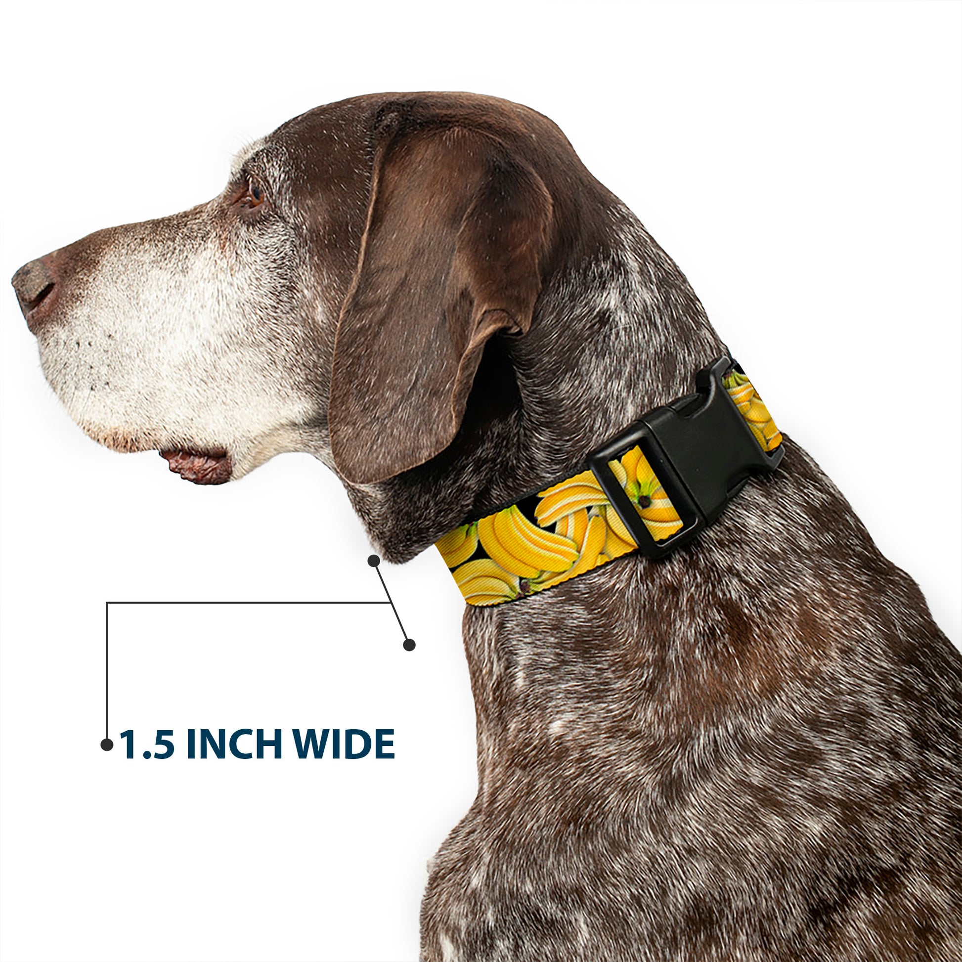 Plastic Clip Collar - Vivid Banana Bunches Stacked Plastic Clip Collars Buckle-Down
