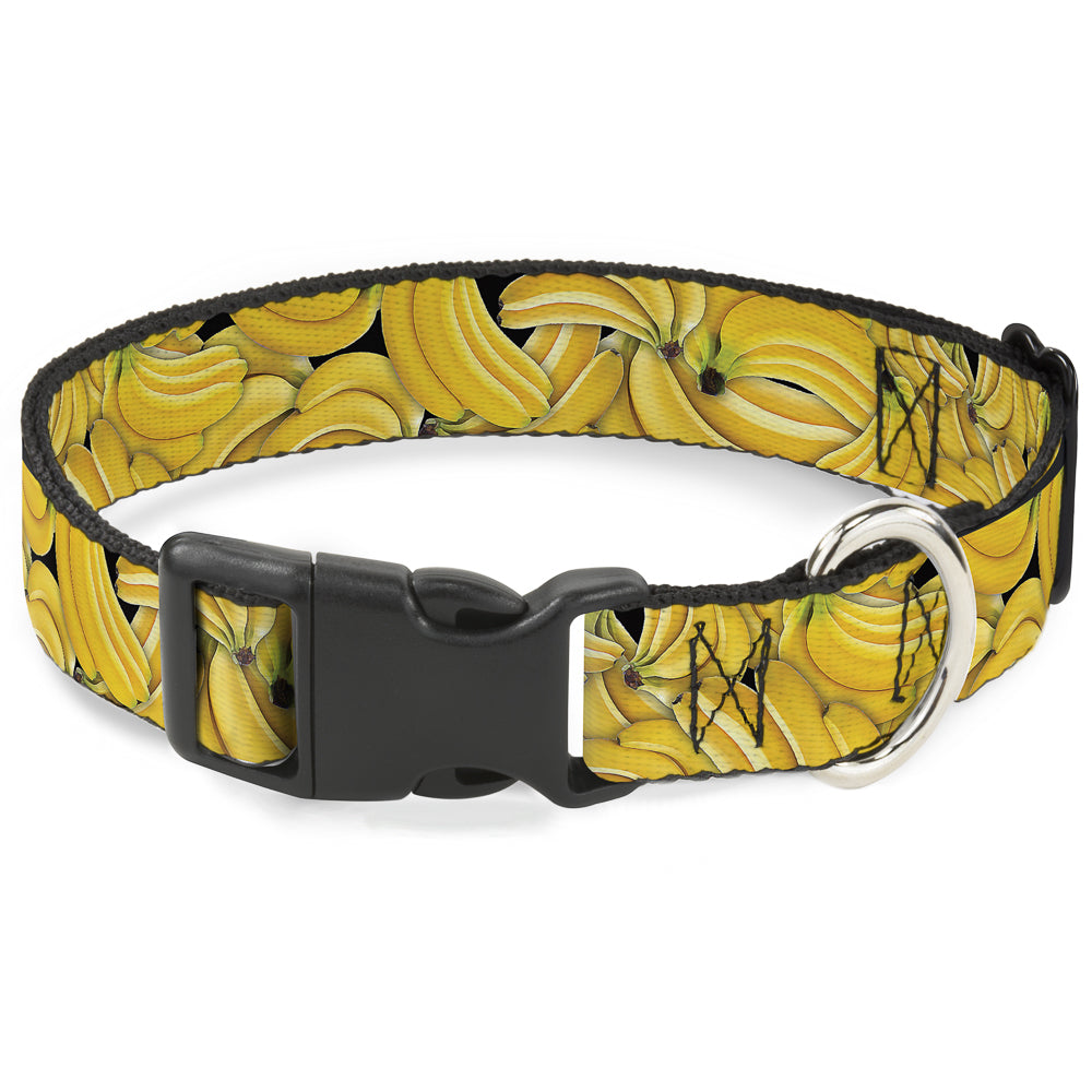 Plastic Clip Collar - Vivid Banana Bunches Stacked Plastic Clip Collars Buckle-Down