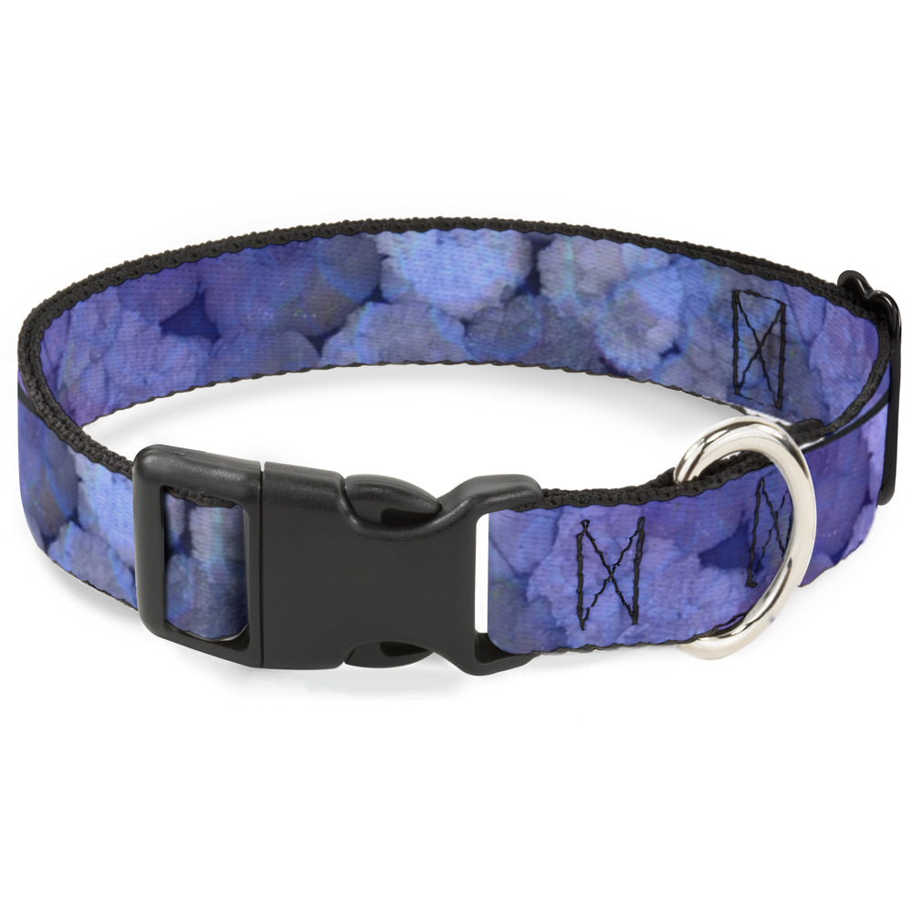 Plastic Clip Collar - Vivid Floral Collage3 Blues/Purples Plastic Clip Collars Buckle-Down