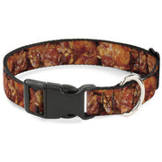 Plastic Clip Collar - Vivid Hot Wings Stacked Plastic Clip Collars Buckle-Down