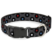 Plastic Clip Collar - Vinyl Records Gray/Black/Red/Blue/White Plastic Clip Collars Buckle-Down