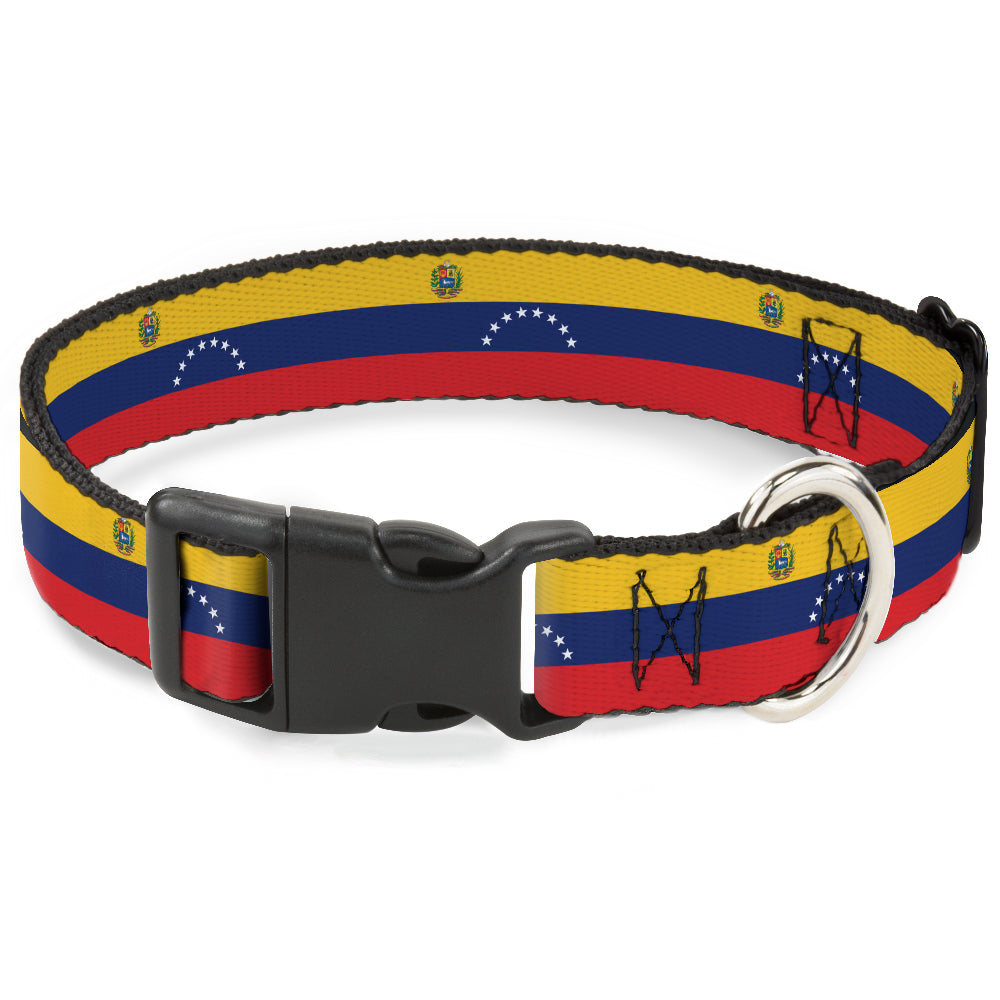 Plastic Clip Collar - Venezuela Flag Continious Repeat Plastic Clip Collars Buckle-Down