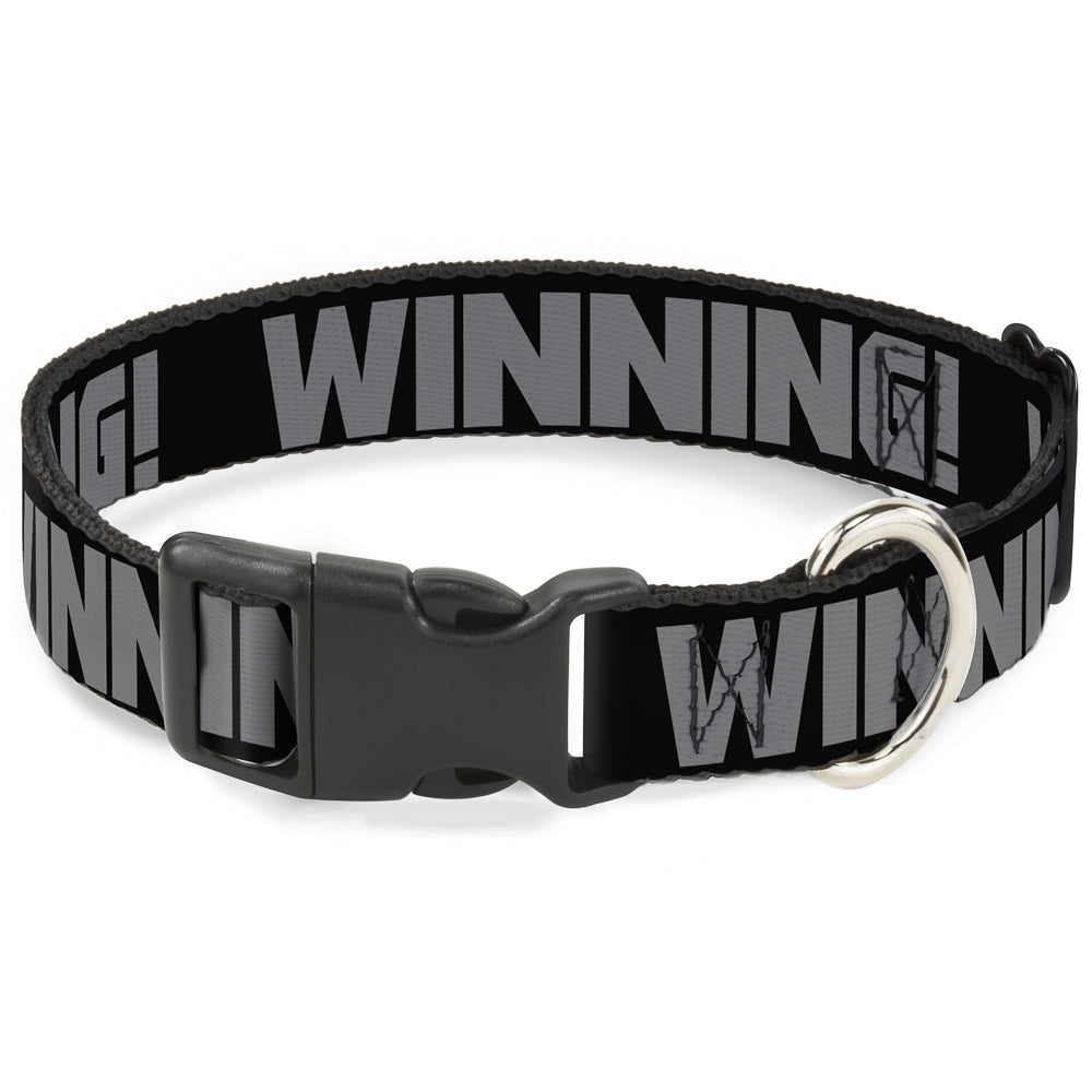Plastic Clip Collar - WINNING! Black/Gray Plastic Clip Collars Buckle-Down