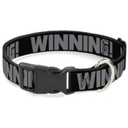 Plastic Clip Collar - WINNING! Black/Gray Plastic Clip Collars Buckle-Down
