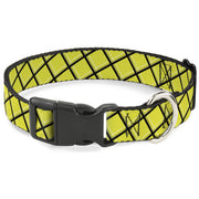Plastic Clip Collar - Wire Grid Yellow/Black/Gray Plastic Clip Collars Buckle-Down