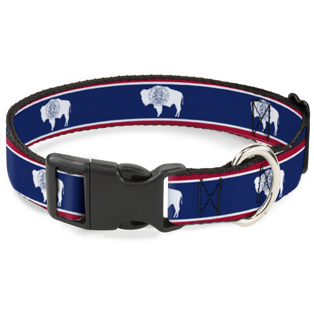 Plastic Clip Collar - Wyoming Flags Plastic Clip Collars Buckle-Down