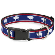 Plastic Clip Collar - Wyoming Flags Bison Silhouette Plastic Clip Collars Buckle-Down