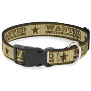 Plastic Clip Collar - WANTED-DEAD OR ALIVE/Star Tans Plastic Clip Collars Buckle-Down