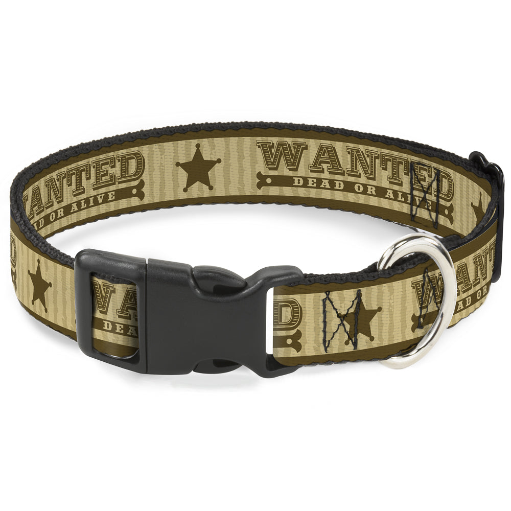 Plastic Clip Collar - WANTED-DEAD OR ALIVE/Star Tans Plastic Clip Collars Buckle-Down