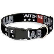 Plastic Clip Collar - WATCH ME DAB/Stars Black/Red/White/Crackle Gray Plastic Clip Collars Buckle-Down
