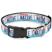Plastic Clip Collar - Washington License Plate NATIVE Plastic Clip Collars Buckle-Down