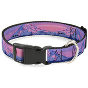 Plastic Clip Collar - Washington MT. RAINIER Sunset Landscape Plastic Clip Collars Buckle-Down