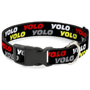 Plastic Clip Collar - YOLO2 Black/Red/White/Gray/Yellow Plastic Clip Collars Buckle-Down