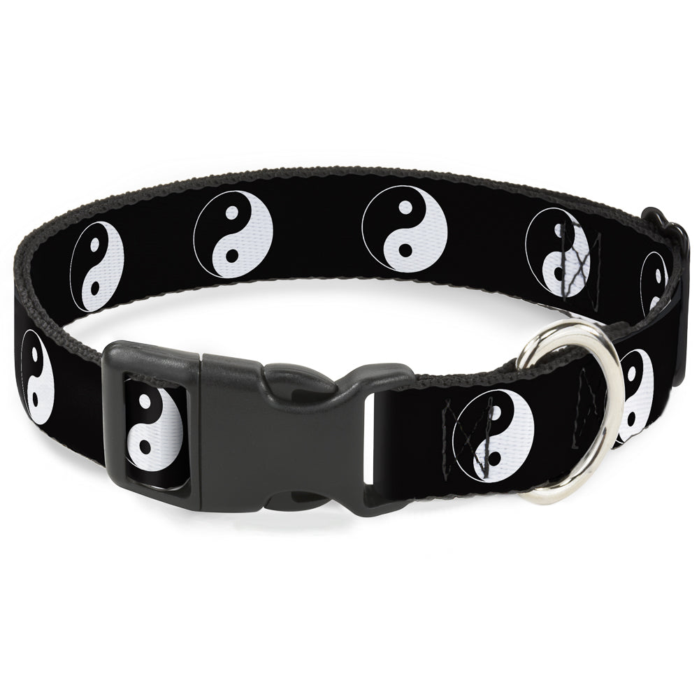Plastic Clip Collar - Yin Yang Symbol Black/White Plastic Clip Collars Buckle-Down