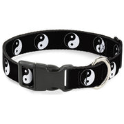 Plastic Clip Collar - Yin Yang Symbol Black/White Plastic Clip Collars Buckle-Down