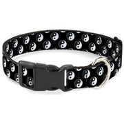 Plastic Clip Collar - Yin Yang Monogram Black/White Plastic Clip Collars Buckle-Down