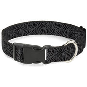 Plastic Clip Collar - Zebra 2 Black/Gray Plastic Clip Collars Buckle-Down