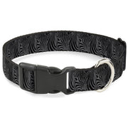 Plastic Clip Collar - Zebra Head Black/Gray Plastic Clip Collars Buckle-Down