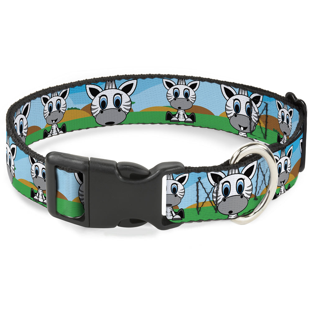 Plastic Clip Collar - Zebra Cartoon Plastic Clip Collars Buckle-Down