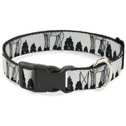 Plastic Clip Collar - Zebra Poops Off-White/Black Plastic Clip Collars Buckle-Down