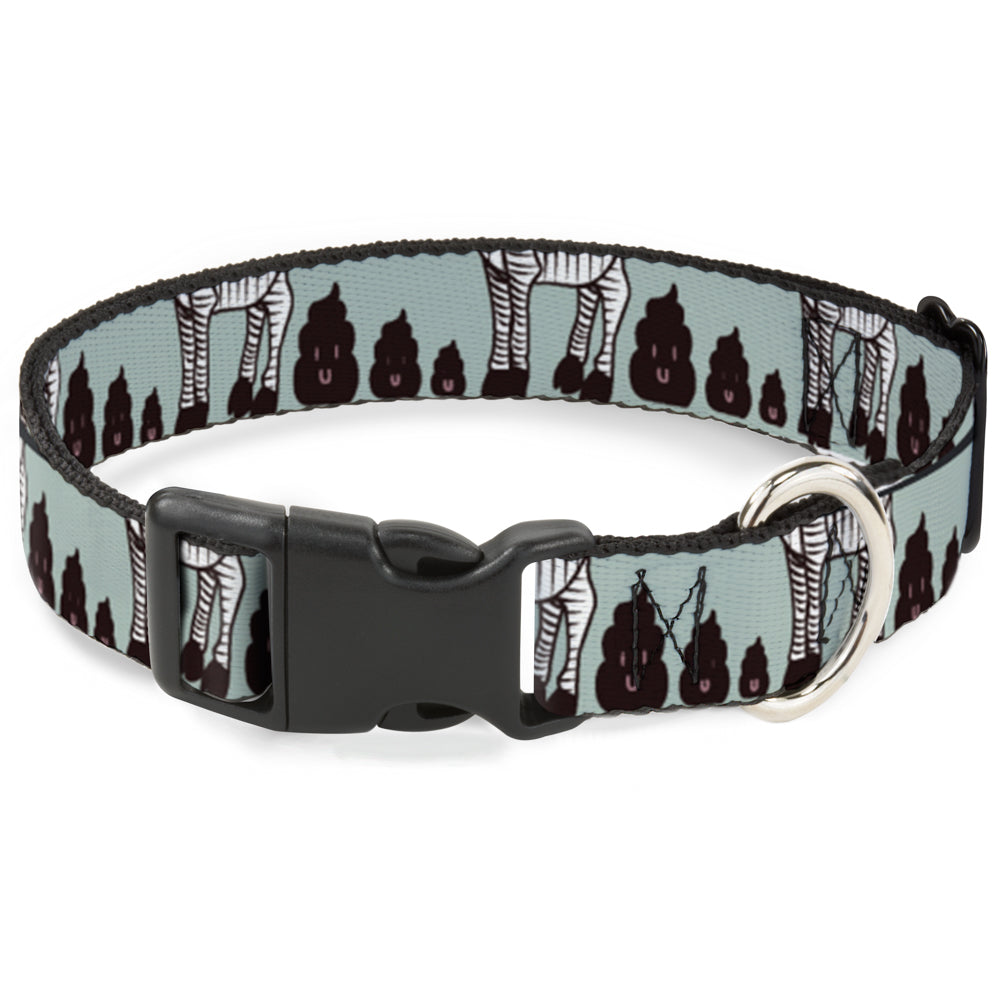 Plastic Clip Collar - Zebra Poops Color Plastic Clip Collars Buckle-Down