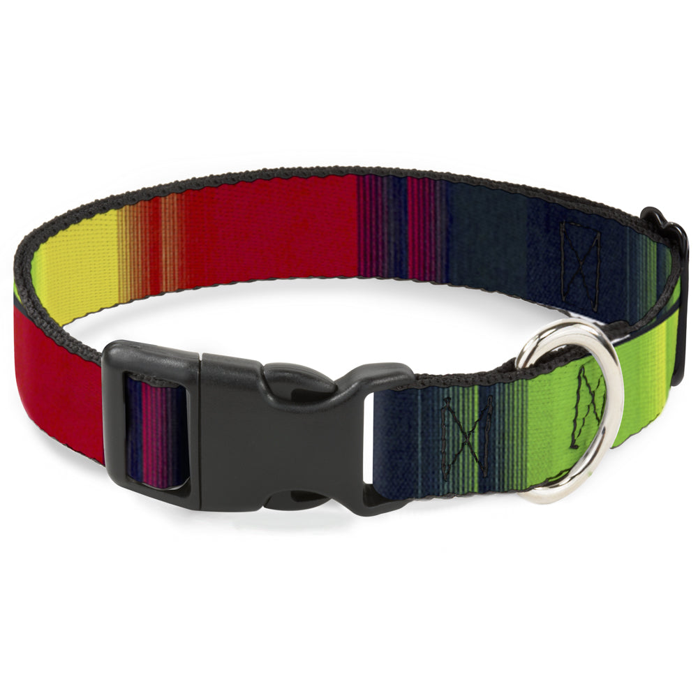 Plastic Clip Collar - Zarape4 Vertical Rasta Plastic Clip Collars Buckle-Down