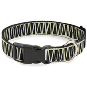Plastic Clip Collar - Zig Zag Doodle Cream/Black Plastic Clip Collars Buckle-Down