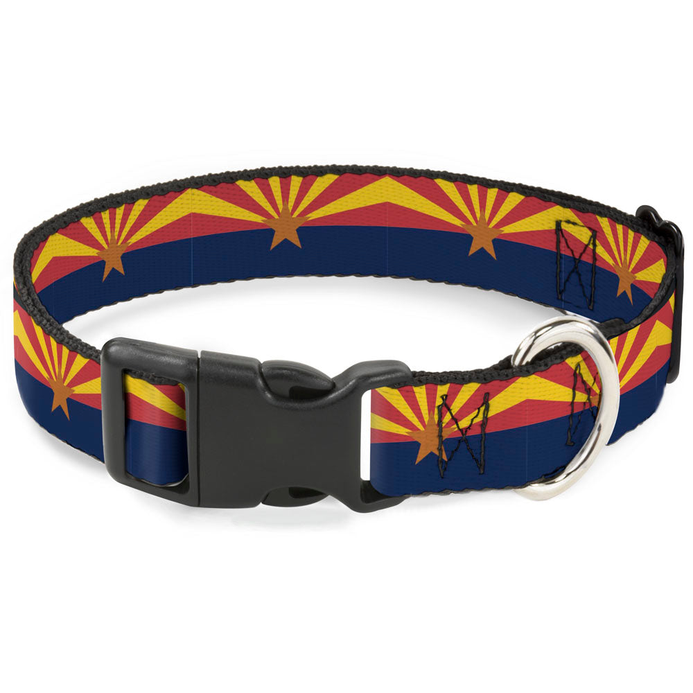 Plastic Clip Collar - Arizona Flag Red/Yellow/Gold/Blue Plastic Clip Collars Buckle-Down