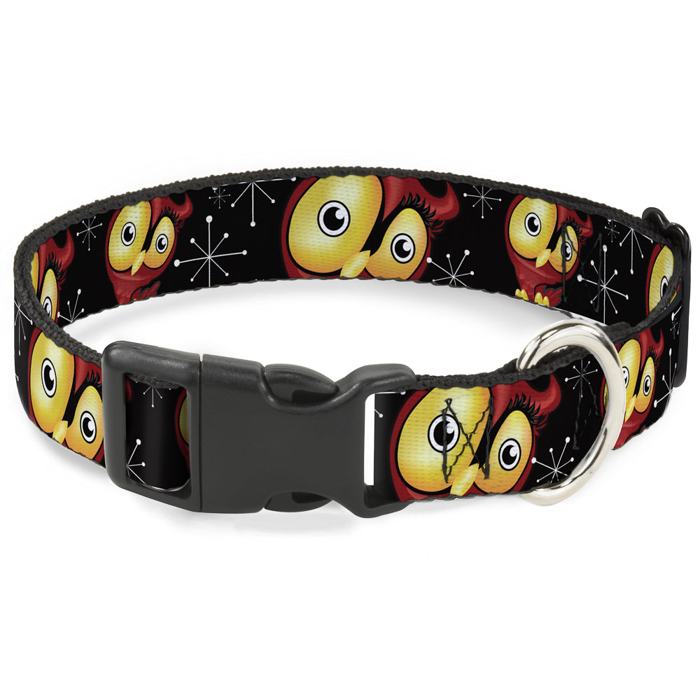 Plastic Clip Collar - Big Eye Owl Plastic Clip Collars Buckle-Down