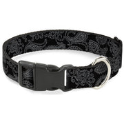 Plastic Clip Collar - Bandana Black/Gray Plastic Clip Collars Buckle-Down