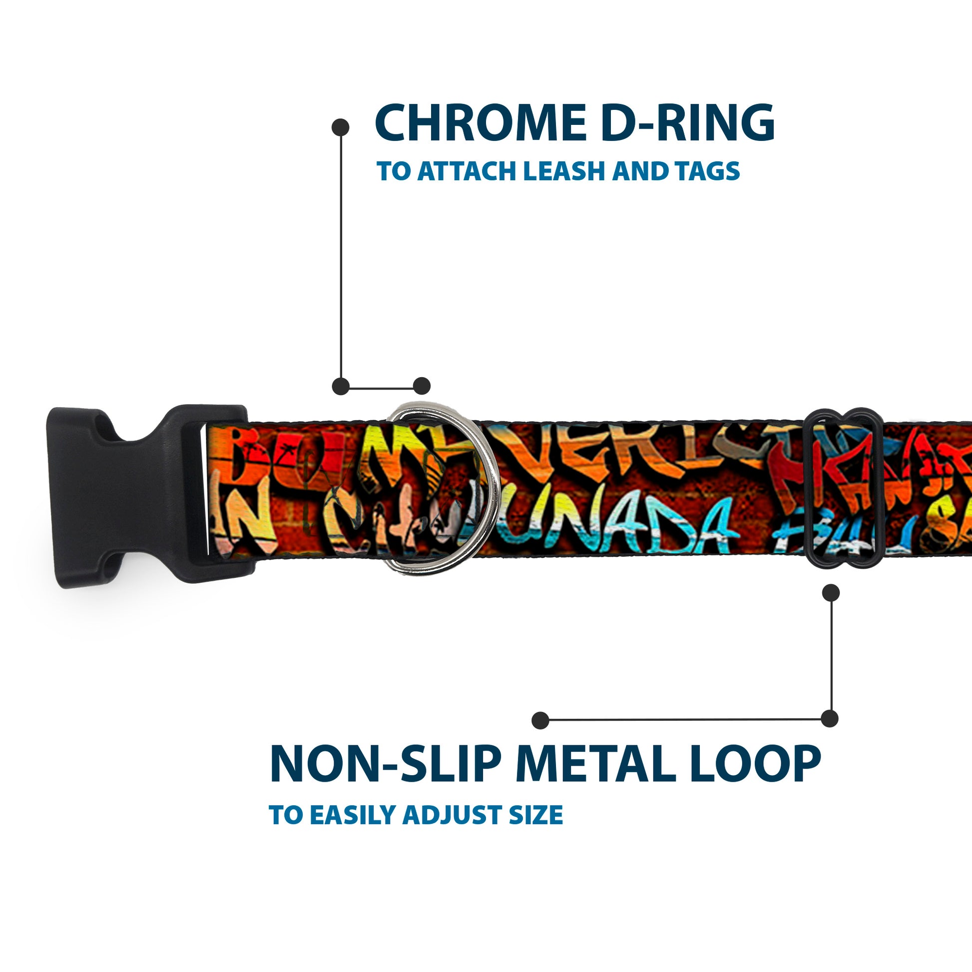 Plastic Clip Collar - Beach Tags Stacked Brick Wall/Beach Scenes Plastic Clip Collars Buckle-Down