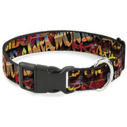 Plastic Clip Collar - Beach Tags/Paint Splatter Brick Wall/Beach Scenes Plastic Clip Collars Buckle-Down