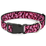 Plastic Clip Collar - Brains Black/Pink Plastic Clip Collars Buckle-Down
