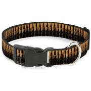 Buckle-Down Plastic Buckle Dog Collar - Bullets2 Orange/Black Plastic Clip Collars Buckle-Down