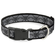Plastic Clip Collar - BD Monogram2 Gray/Black Plastic Clip Collars Buckle-Down