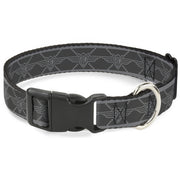 Plastic Clip Collar - BD Monogram2 Grays Plastic Clip Collars Buckle-Down